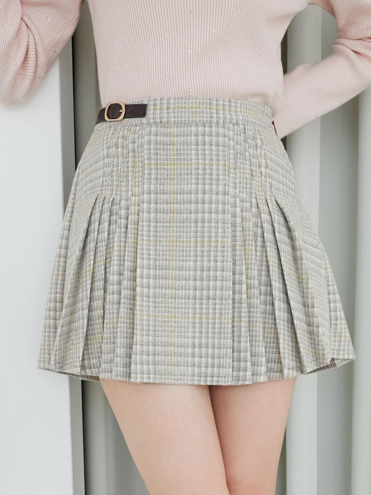 マジェスティックレゴン MAJESTIC LEGON サイドベルトプリーツミニスカパン