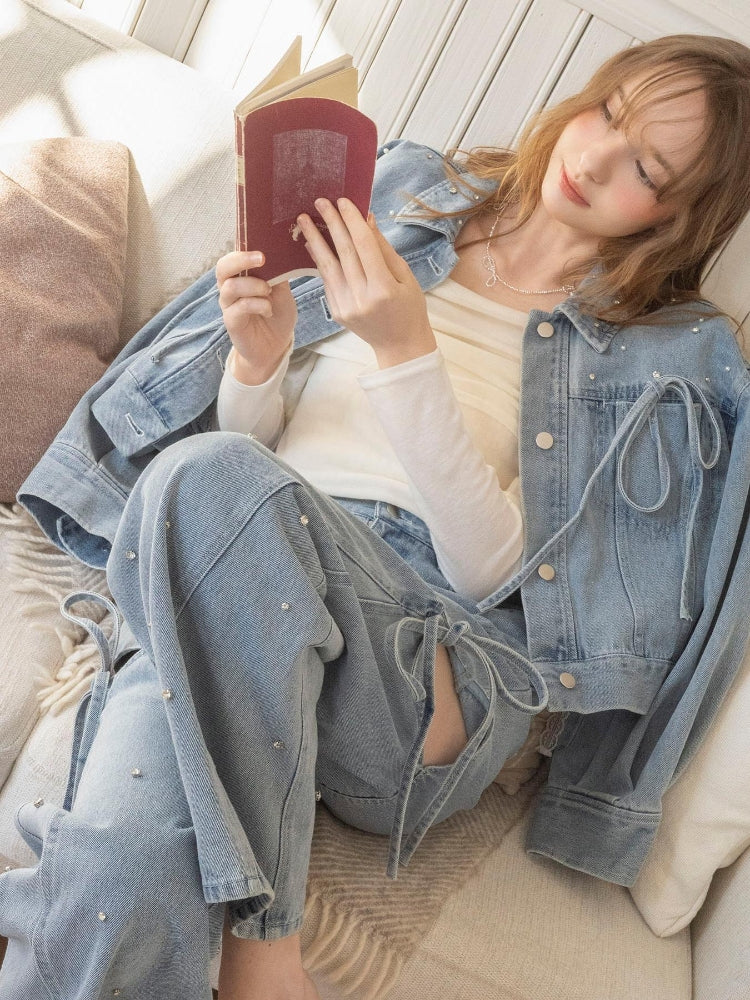 マジェスティックレゴン MAJESTIC LEGON レースリボン2wayオフショルトップス （ホワイト） ホワイト