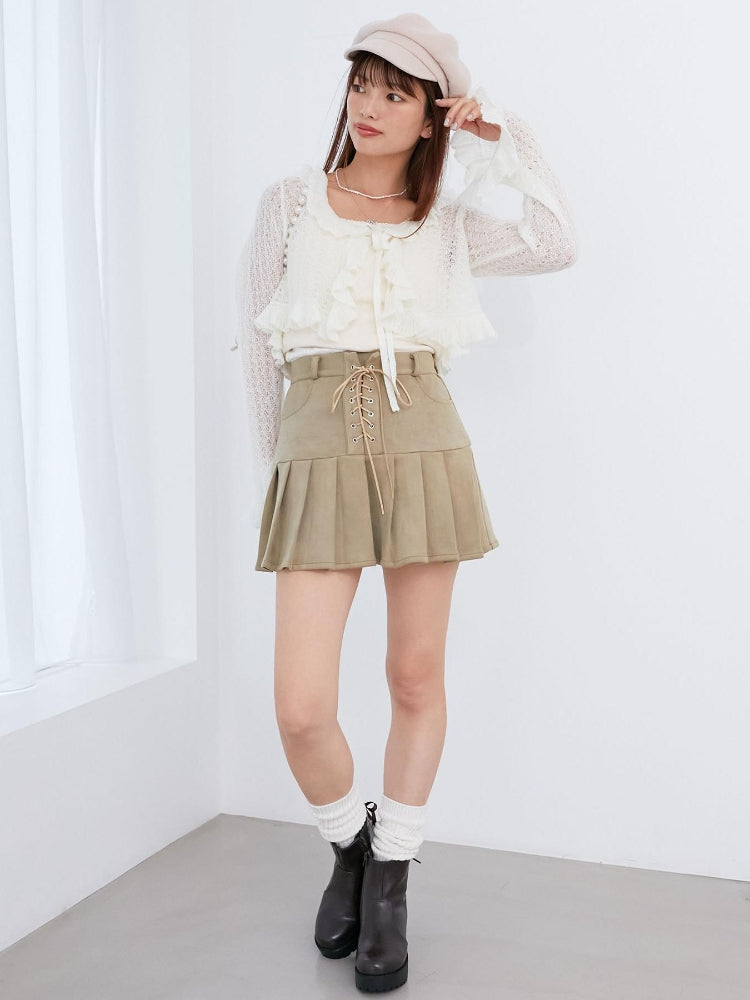 マジェスティックレゴン MAJESTIC LEGON フリルカーデ×リボンインナーセット （グレー） グレー