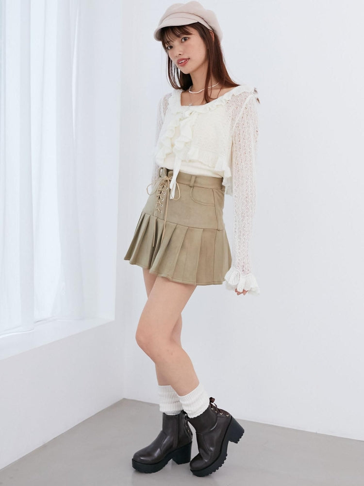 マジェスティックレゴン MAJESTIC LEGON フリルカーデ×リボンインナーセット （グレー） グレー