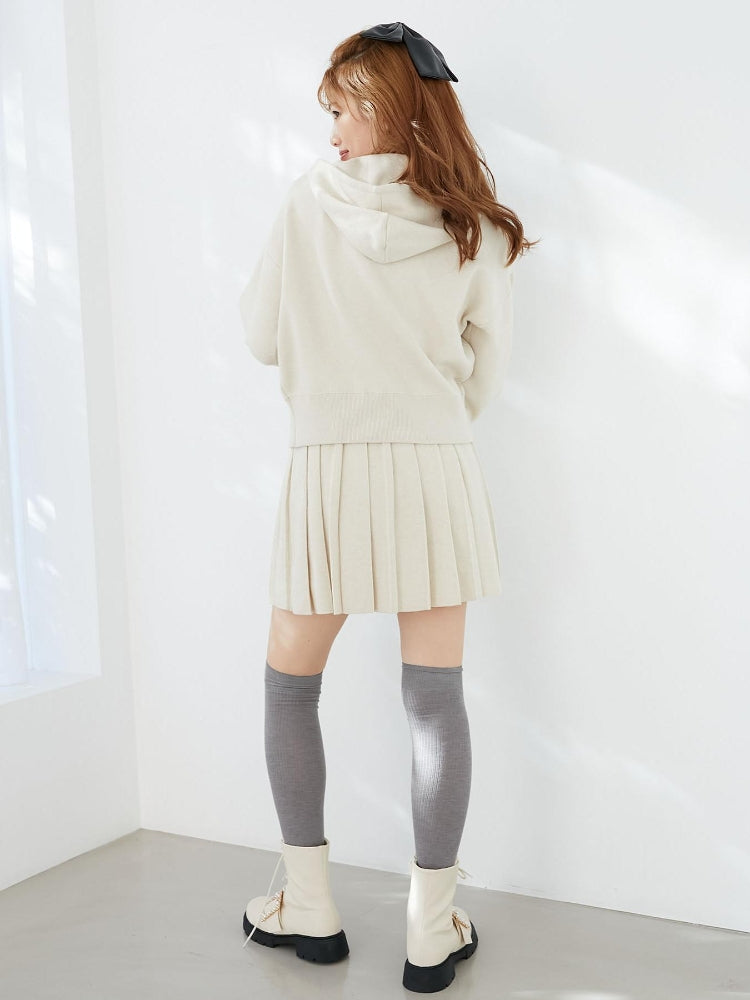 マジェスティックレゴン MAJESTIC LEGON ニットプリーツミニスカパン （ブラック） ブラック