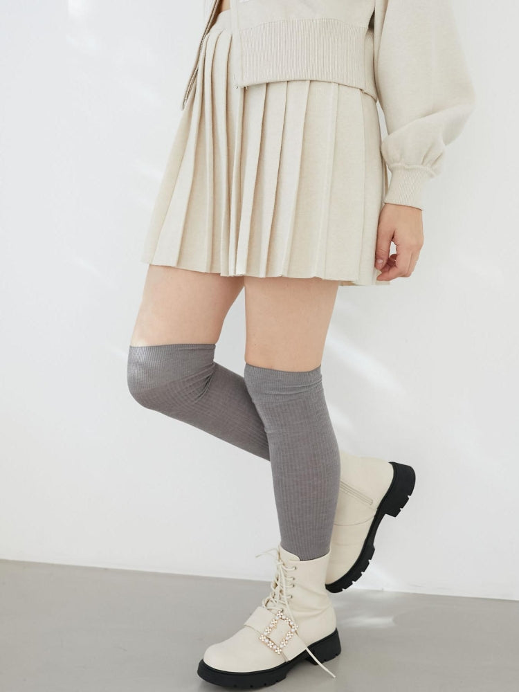 マジェスティックレゴン MAJESTIC LEGON ニットプリーツミニスカパン （ブラック） ブラック