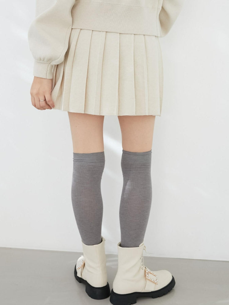 マジェスティックレゴン MAJESTIC LEGON ニットプリーツミニスカパン （ブラック） ブラック