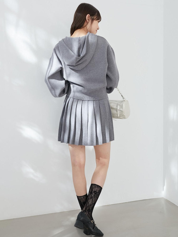 マジェスティックレゴン MAJESTIC LEGON ニットプリーツミニスカパン （ブラック） ブラック