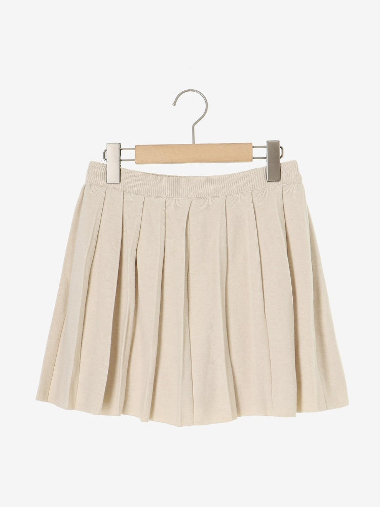 マジェスティックレゴン MAJESTIC LEGON ニットプリーツミニスカパン （ブラック） ブラック