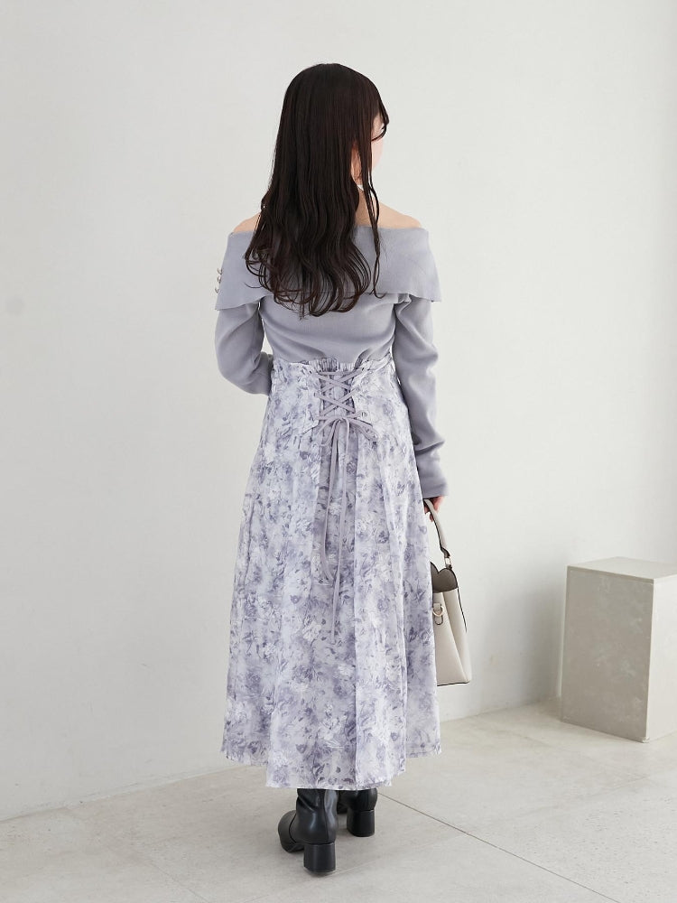 マジェスティックレゴン MAJESTIC LEGON フラワーオフショルドッキングワンピ （ホワイト） ホワイト