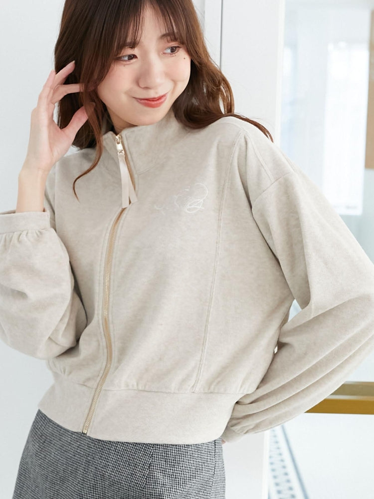 マジェスティックレゴン MAJESTIC LEGON ベロアトラックジャケット （グレー） グレー