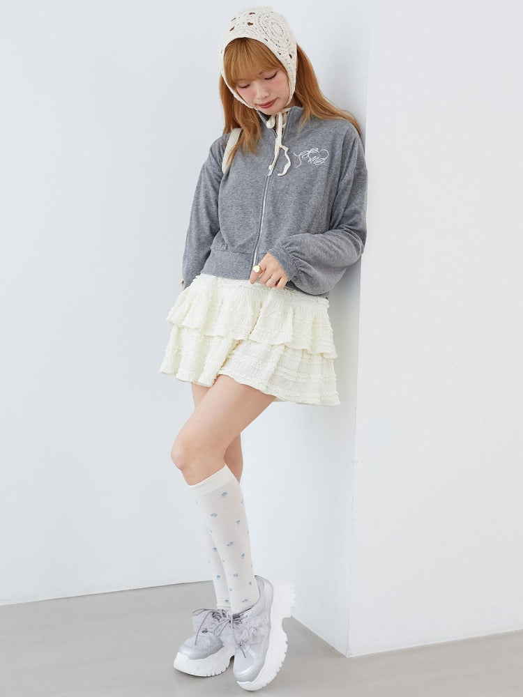 マジェスティックレゴン MAJESTIC LEGON ベロアトラックジャケット （グレー） グレー