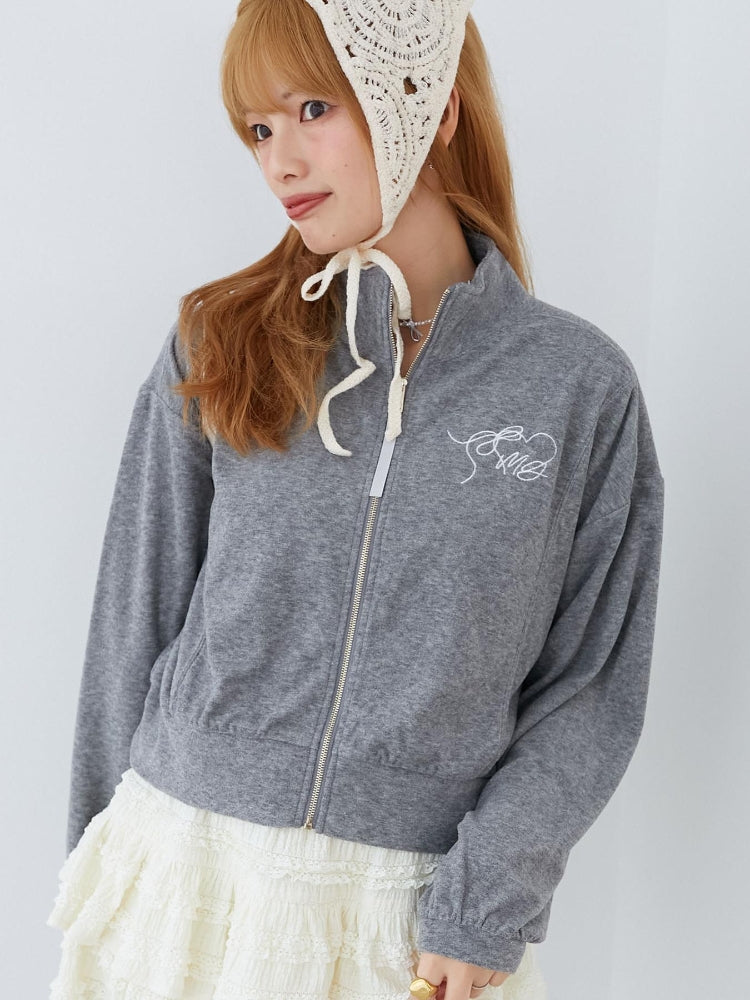 マジェスティックレゴン MAJESTIC LEGON ベロアトラックジャケット （グレー） グレー
