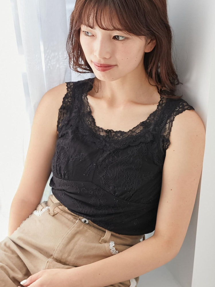 マジェスティックレゴン MAJESTIC LEGON レースクロスタンク （ホワイト） ホワイト