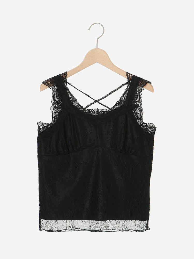 マジェスティックレゴン MAJESTIC LEGON レースクロスタンク （ホワイト） ホワイト