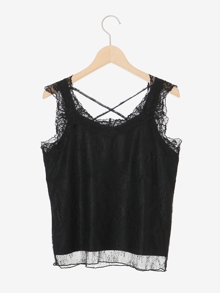 マジェスティックレゴン MAJESTIC LEGON レースクロスタンク （ホワイト） ホワイト