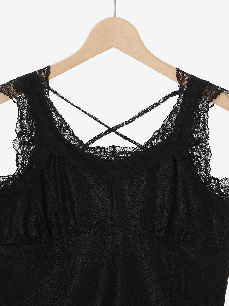 マジェスティックレゴン MAJESTIC LEGON レースクロスタンク （ホワイト） ホワイト