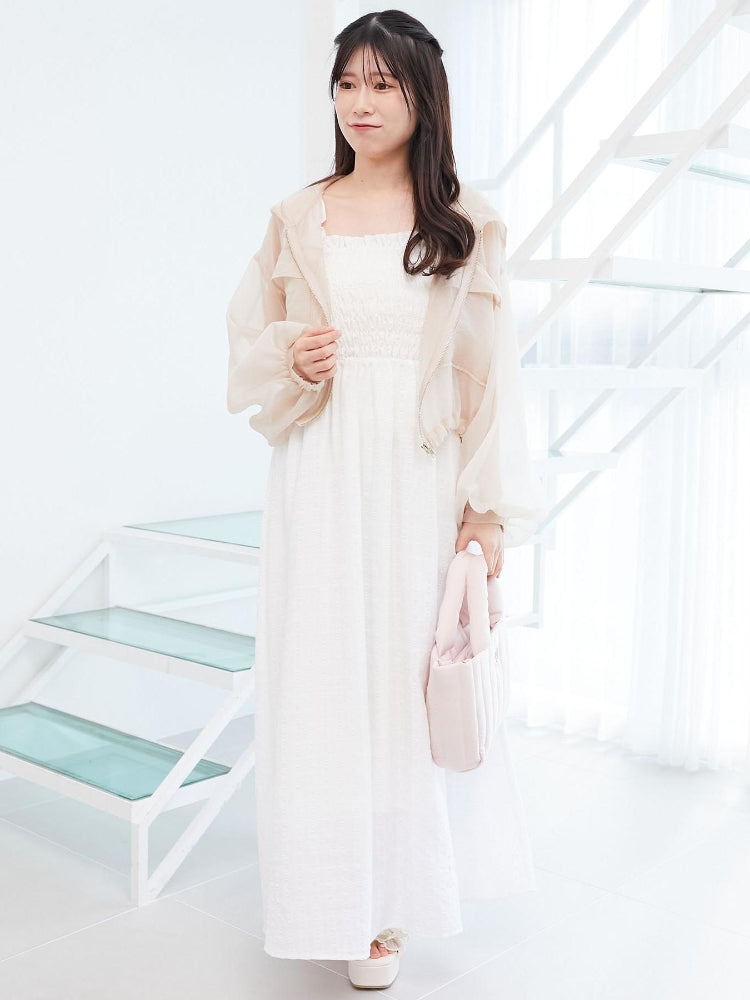 マジェスティックレゴン MAJESTIC LEGON シアーフードブルゾン （ブラック） ブラック