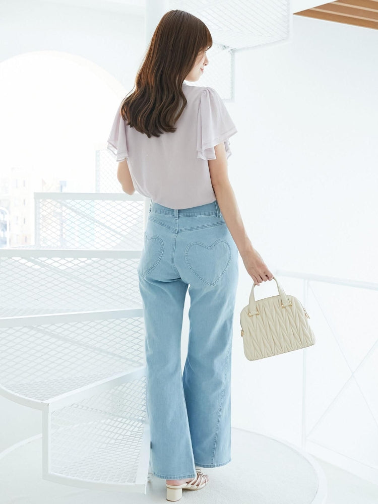 マジェスティックレゴン MAJESTIC LEGON 2wayフリルスリーブブラウス （ホワイト） ホワイト