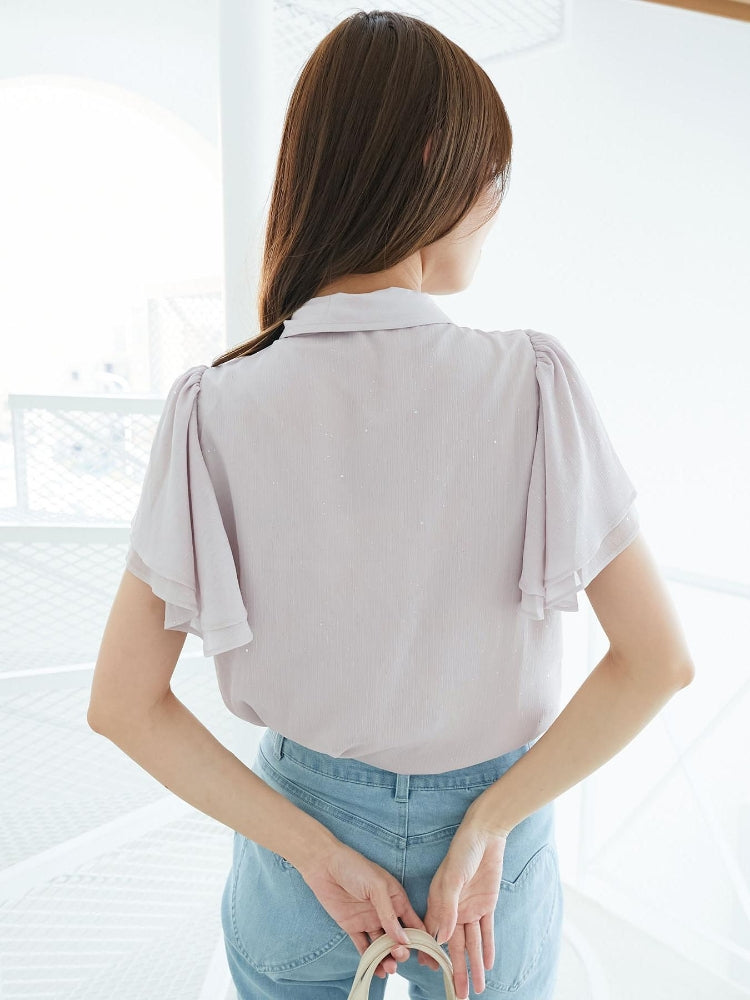 マジェスティックレゴン MAJESTIC LEGON 2wayフリルスリーブブラウス （ホワイト） ホワイト