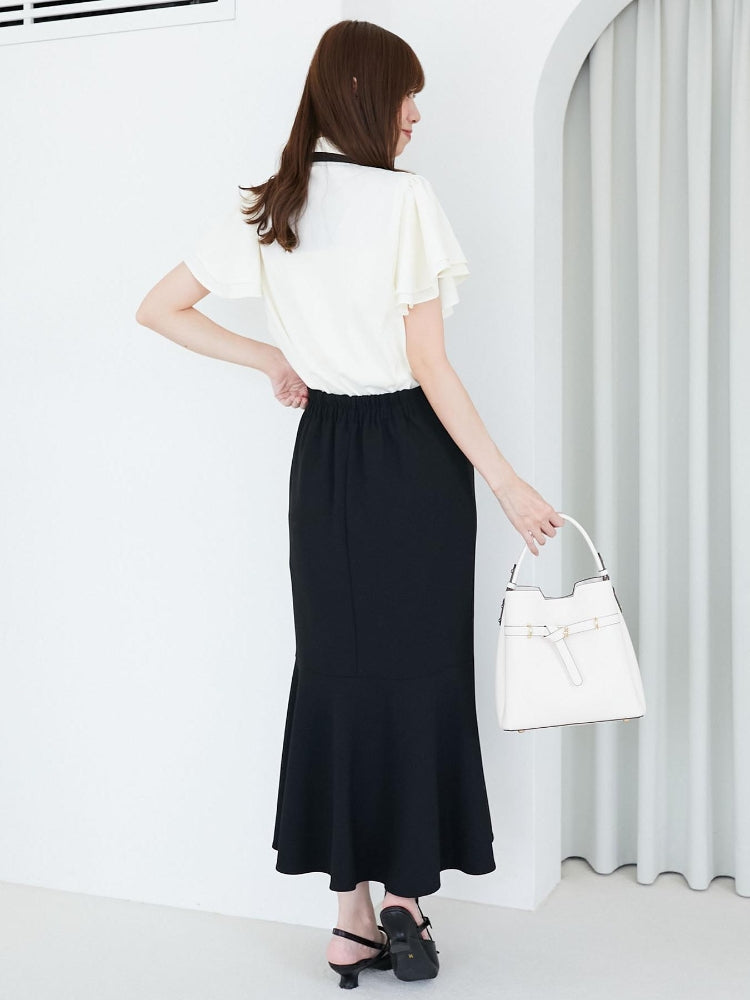 マジェスティックレゴン MAJESTIC LEGON 2wayフリルスリーブブラウス （ホワイト） ホワイト