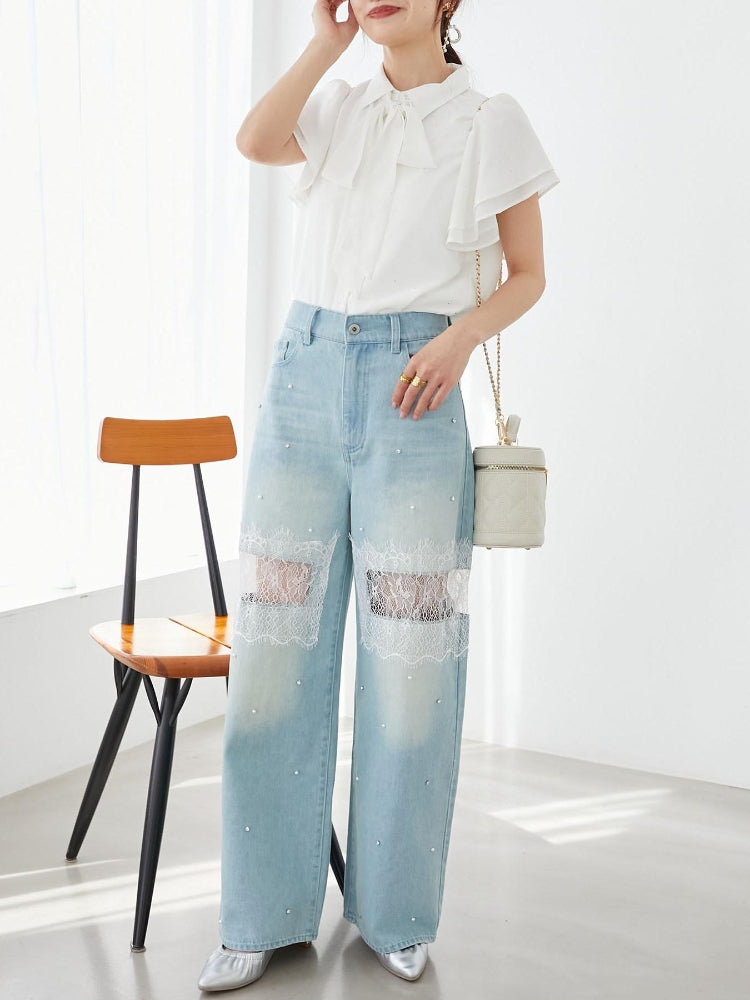 マジェスティックレゴン MAJESTIC LEGON 2wayフリルスリーブブラウス （ホワイト） ホワイト