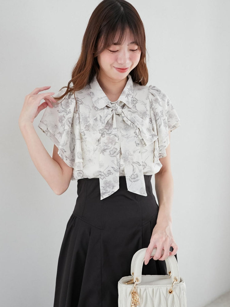 マジェスティックレゴン MAJESTIC LEGON 2wayフリルスリーブブラウス （ホワイト） ホワイト