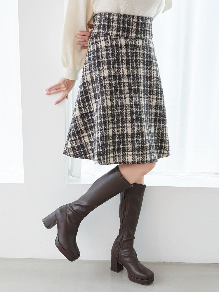 マジェスティックレゴン MAJESTIC LEGON バックレースアップフレアスカート （ホワイト） ホワイト