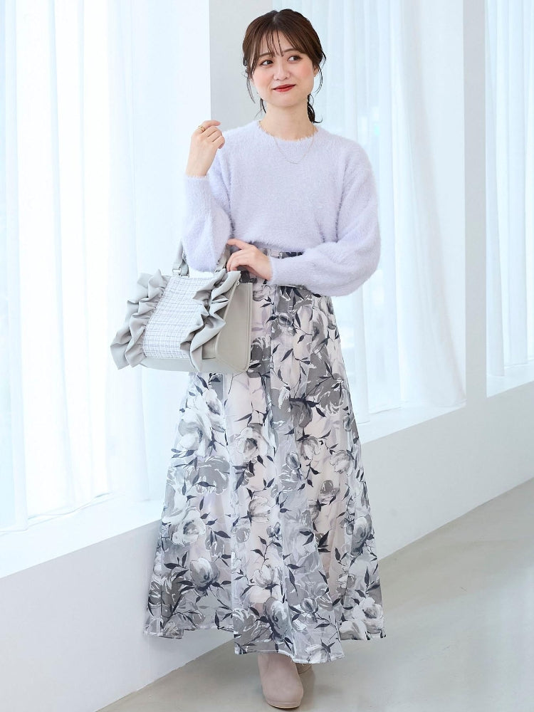 マジェスティックレゴン MAJESTIC LEGON バックレースアップフレアスカート （ホワイト） ホワイト