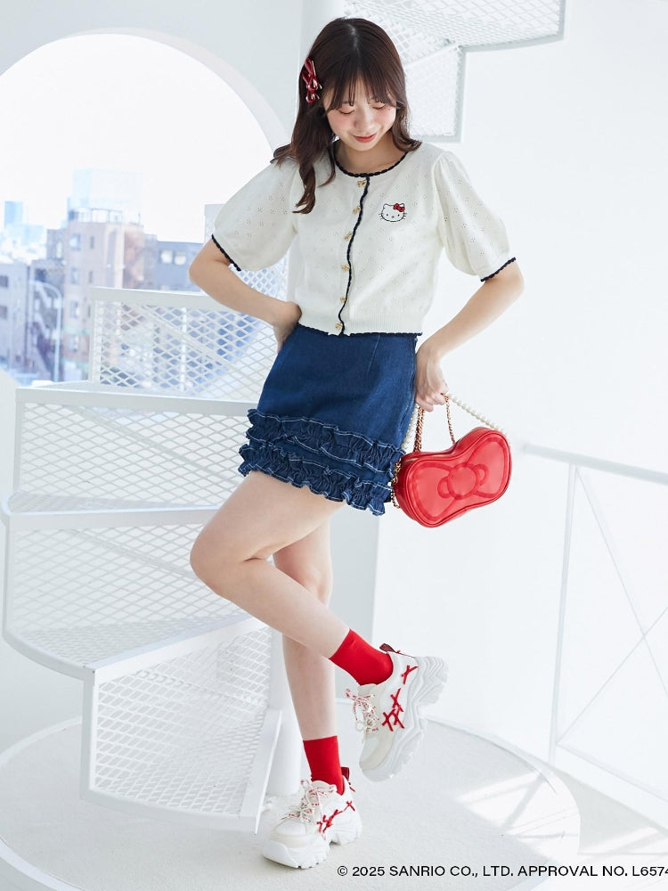 マジェスティックレゴン MAJESTIC LEGON ハローキティ リボンチェーンバッグ （レッド） レッド