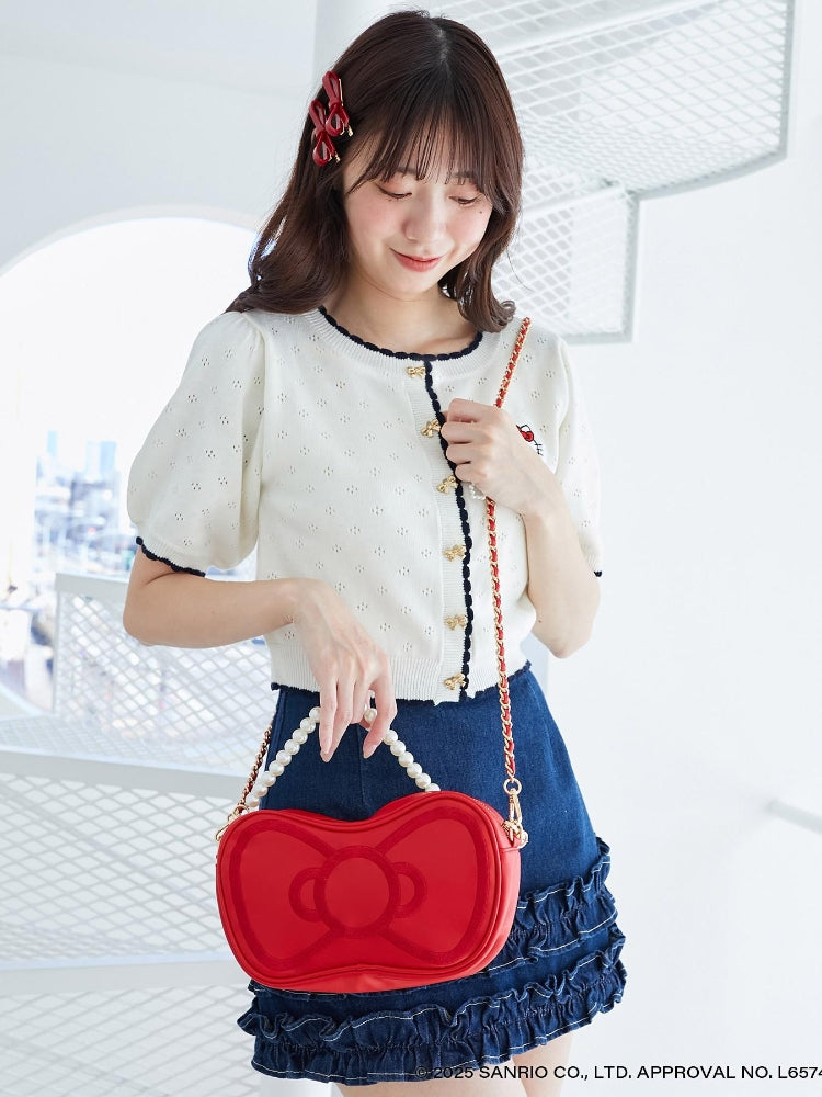 マジェスティックレゴン MAJESTIC LEGON ハローキティ リボンチェーンバッグ （レッド） レッド