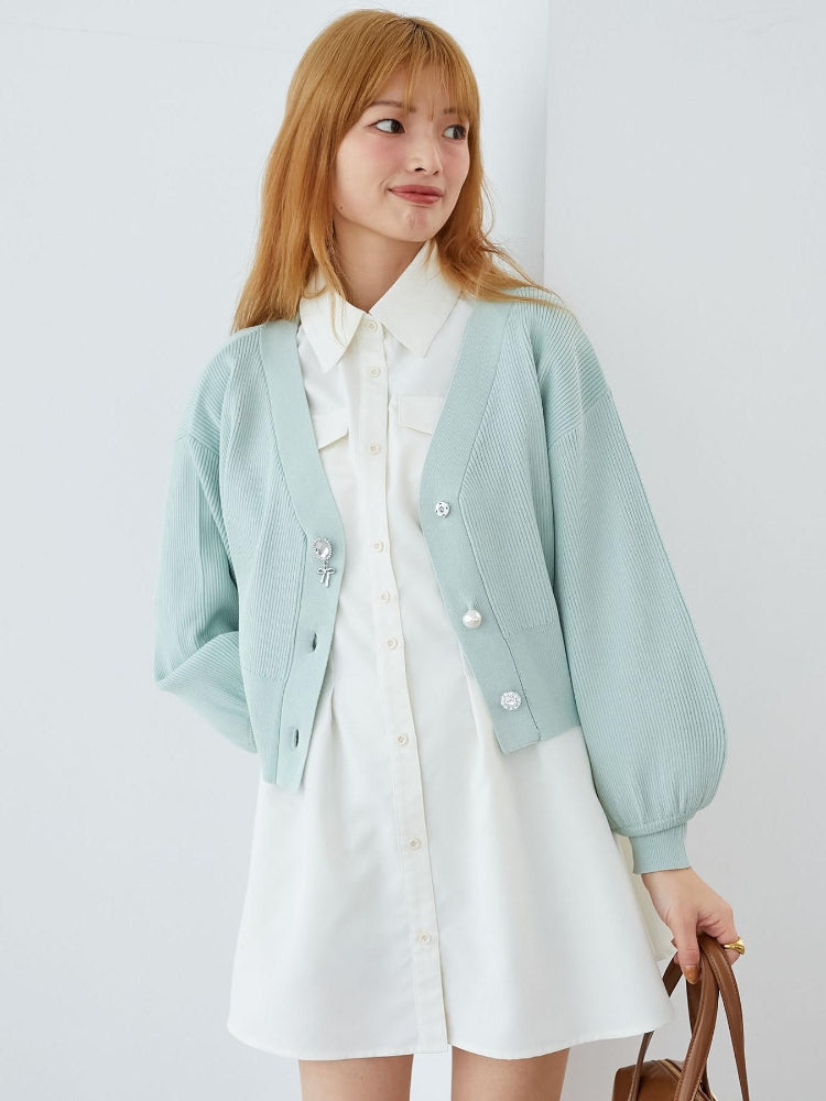 マジェスティックレゴン MAJESTIC LEGON バックレースアップミニシャツワンピ （ホワイト） ホワイト