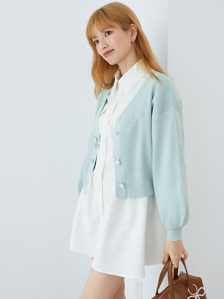 マジェスティックレゴン MAJESTIC LEGON バックレースアップミニシャツワンピ （ホワイト） ホワイト