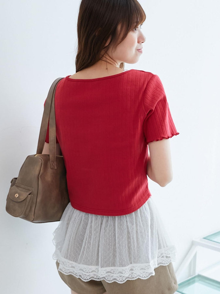 マジェスティックレゴン MAJESTIC LEGON ペプラムキャミセットカットカーデ （ホワイト） ホワイト