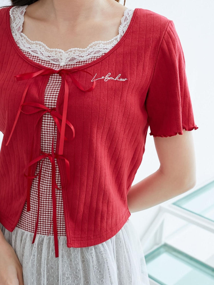 マジェスティックレゴン MAJESTIC LEGON ペプラムキャミセットカットカーデ （ホワイト） ホワイト