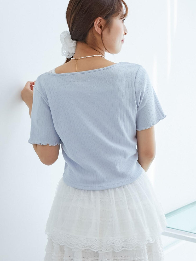 マジェスティックレゴン MAJESTIC LEGON ペプラムキャミセットカットカーデ （ホワイト） ホワイト