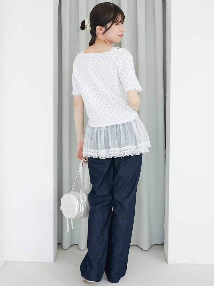 マジェスティックレゴン MAJESTIC LEGON ペプラムキャミセットカットカーデ （ホワイト） ホワイト