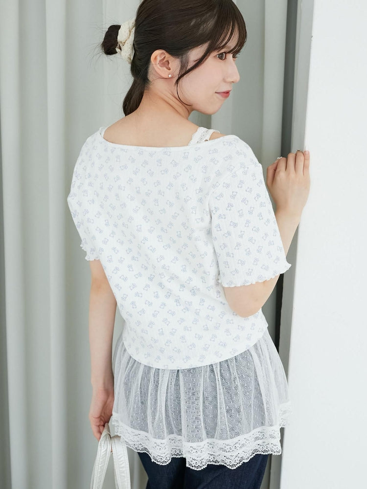 マジェスティックレゴン MAJESTIC LEGON ペプラムキャミセットカットカーデ （ホワイト） ホワイト