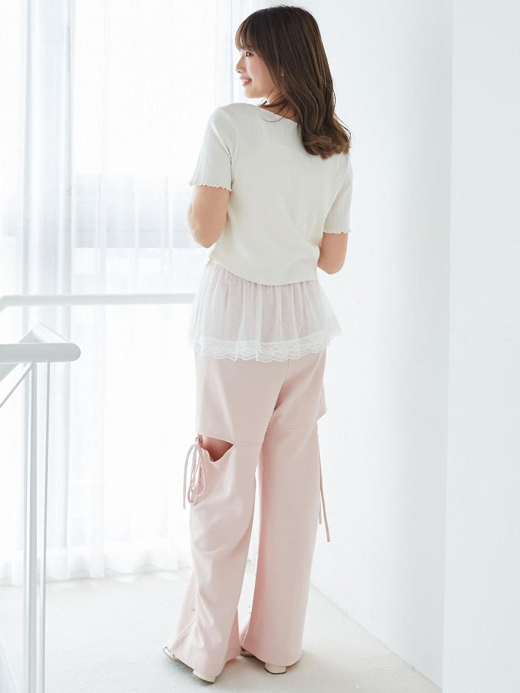 マジェスティックレゴン MAJESTIC LEGON ペプラムキャミセットカットカーデ （ホワイト） ホワイト