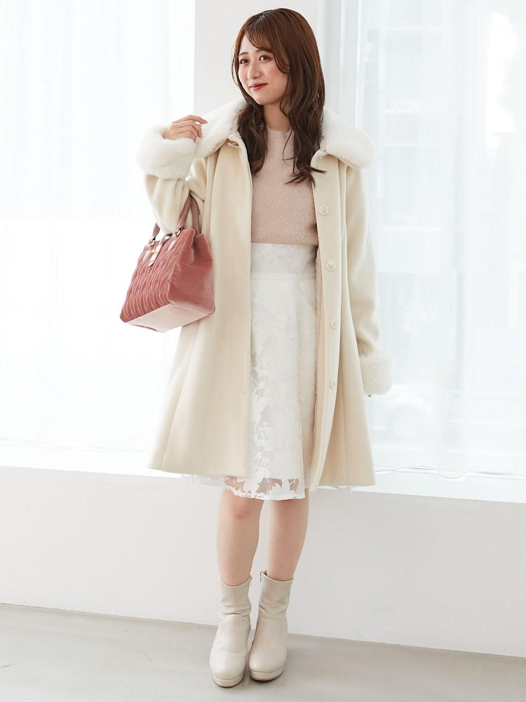 マジェスティックレゴン MAJESTIC LEGON 7wayファー×ビジューコート （グレー） グレー