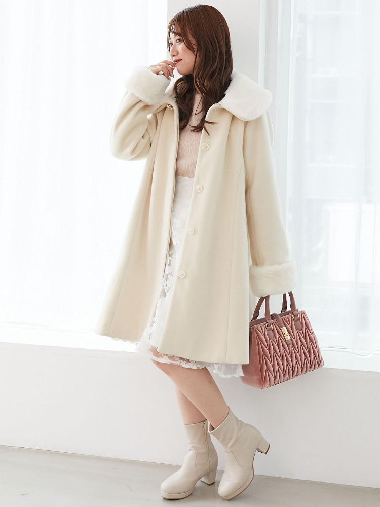 マジェスティックレゴン MAJESTIC LEGON 7wayファー×ビジューコート （グレー） グレー