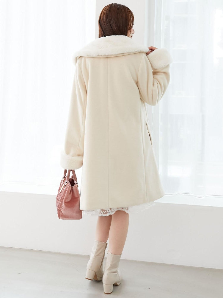 マジェスティックレゴン MAJESTIC LEGON 7wayファー×ビジューコート （グレー） グレー