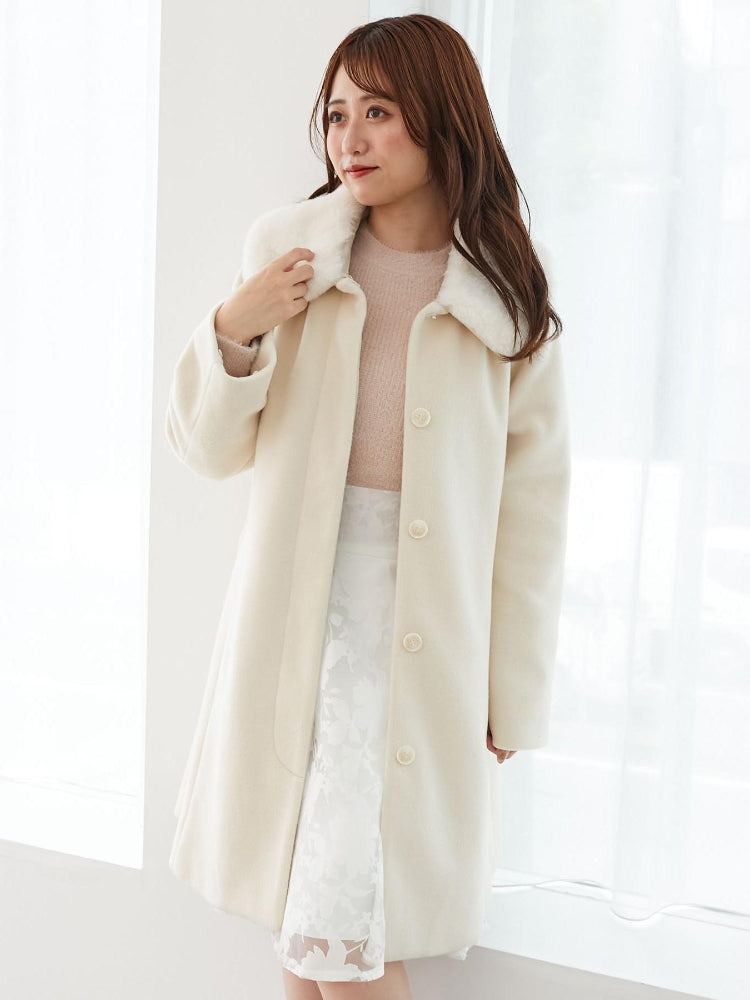 マジェスティックレゴン MAJESTIC LEGON 7wayファー×ビジューコート （グレー） グレー