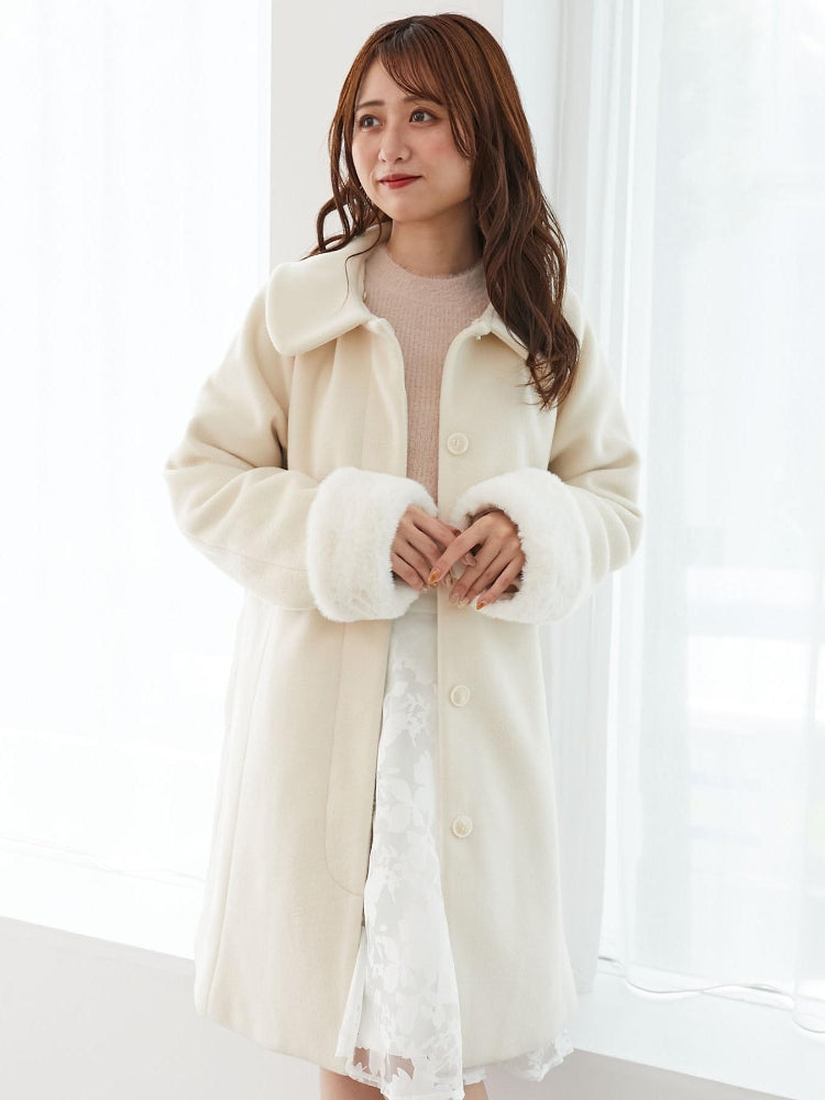 マジェスティックレゴン MAJESTIC LEGON 7wayファー×ビジューコート （グレー） グレー