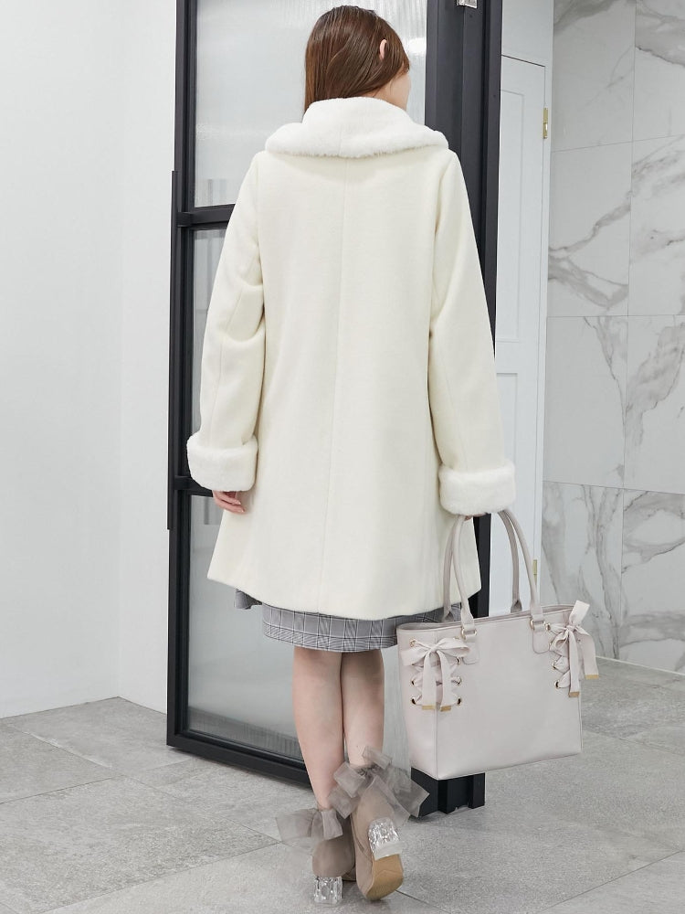 マジェスティックレゴン MAJESTIC LEGON 7wayファー×ビジューコート （グレー） グレー