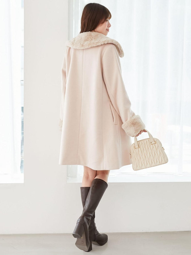 マジェスティックレゴン MAJESTIC LEGON 7wayファー×ビジューコート （グレー） グレー