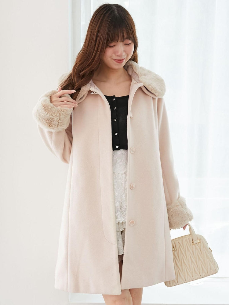 マジェスティックレゴン MAJESTIC LEGON 7wayファー×ビジューコート （グレー） グレー