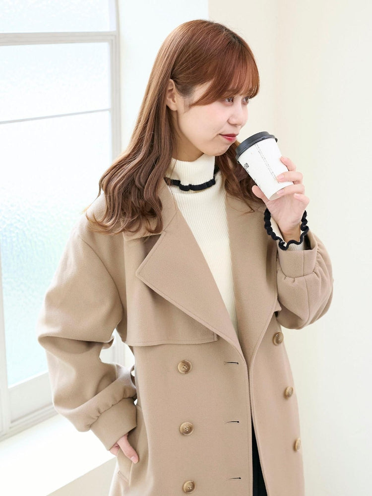 マジェスティックレゴン MAJESTIC LEGON レディロングチェスターコート （ベージュ） ベージュ