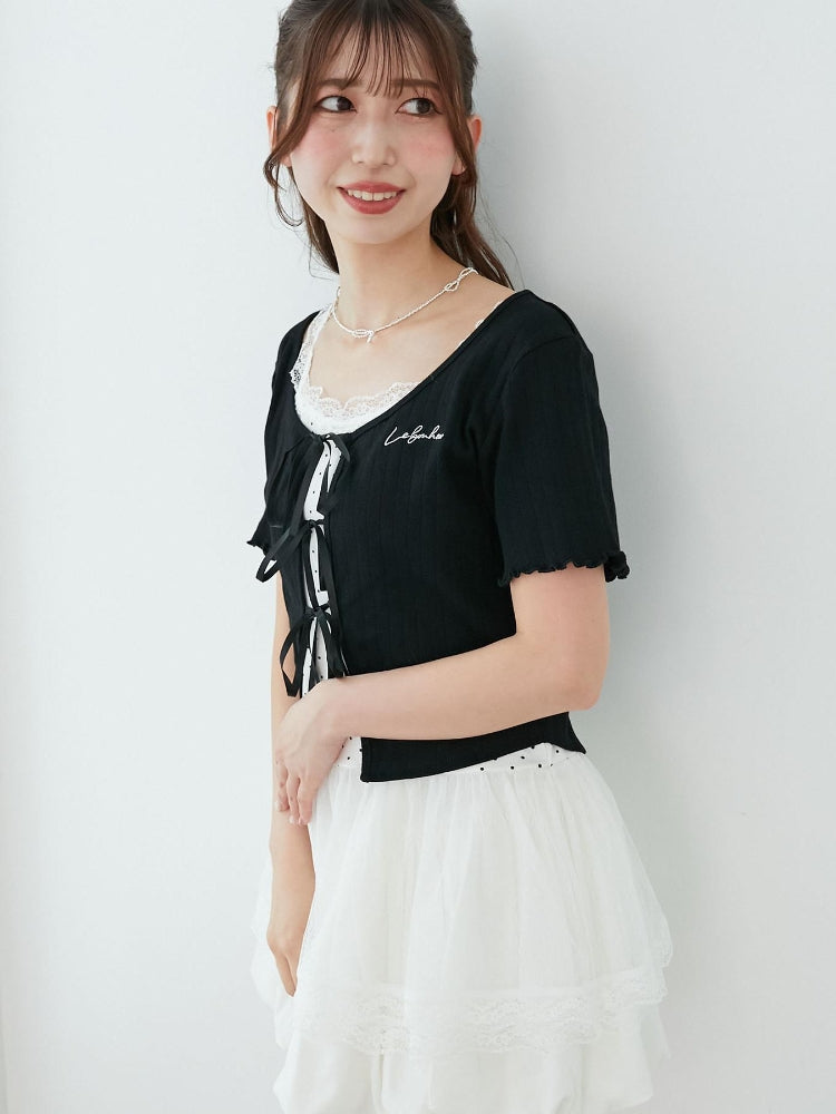 マジェスティックレゴン MAJESTIC LEGON ペプラムキャミセットカットカーデ （他） 他