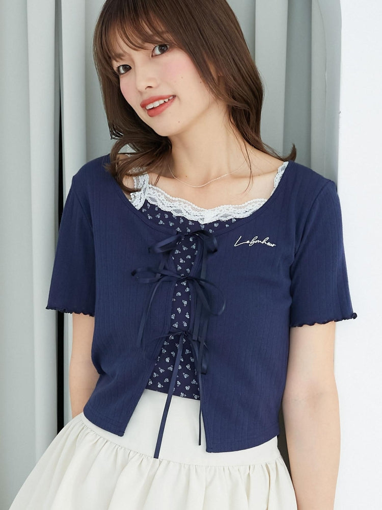 マジェスティックレゴン MAJESTIC LEGON ペプラムキャミセットカットカーデ （他） 他