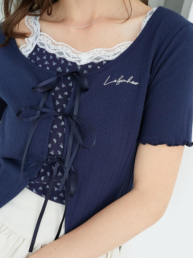 マジェスティックレゴン MAJESTIC LEGON ペプラムキャミセットカットカーデ （他） 他