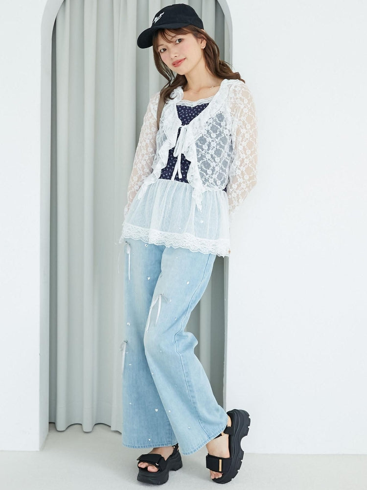 マジェスティックレゴン MAJESTIC LEGON ペプラムキャミセットカットカーデ （他） 他