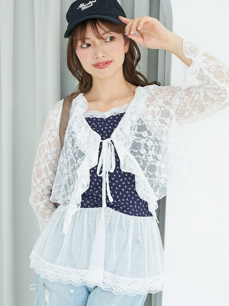 マジェスティックレゴン MAJESTIC LEGON ペプラムキャミセットカットカーデ （他） 他