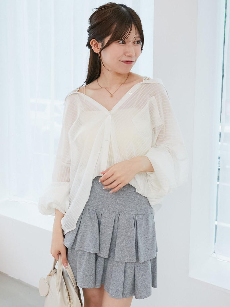 マジェスティックレゴン MAJESTIC LEGON 2wayミディシャツ （ピンク） ピンク